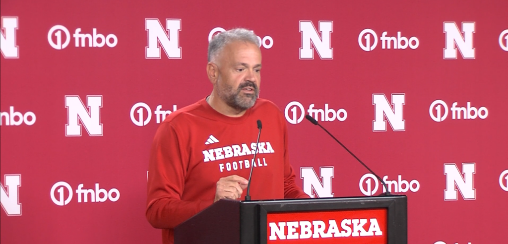 Matt Rhule speaks to media at the Hawks Championship Center Aug. 31.