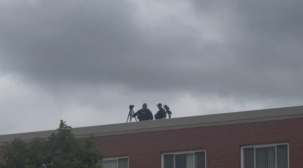 Officers on the rooftop at UNL