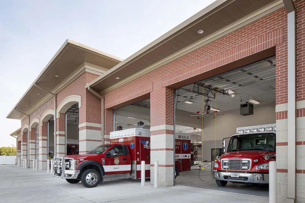 Columbus Fire Department building and truck