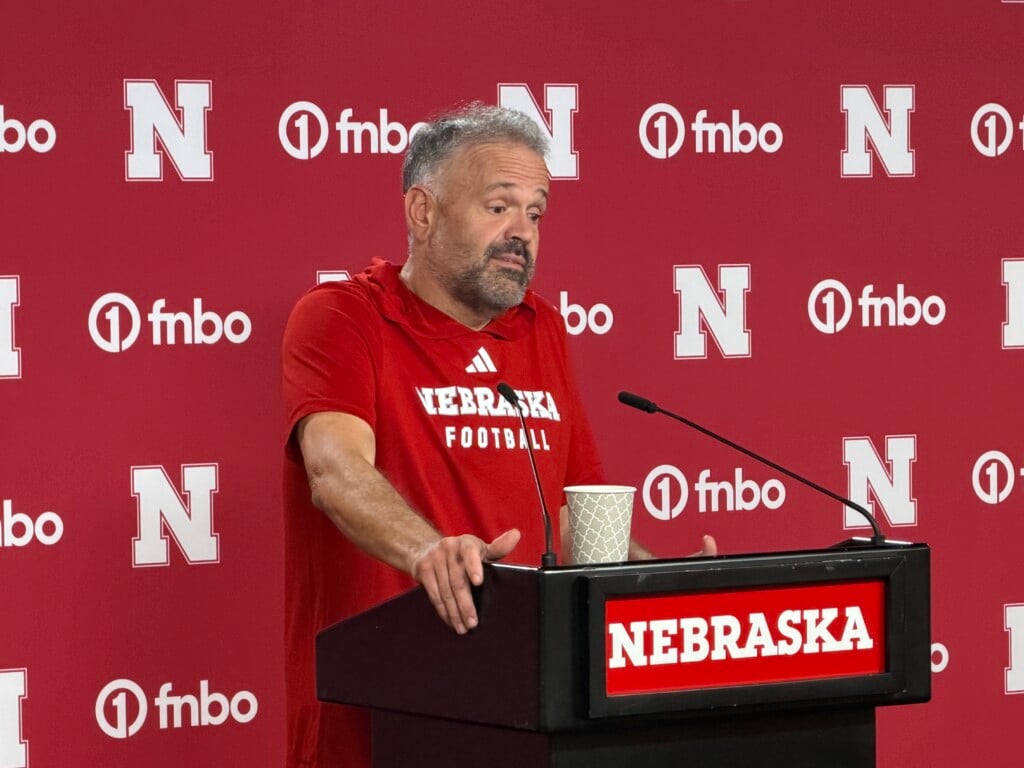 Nebraska head coach Matt Rhule speaks to the media on Sep. 28, previewing to a game against Maryland.