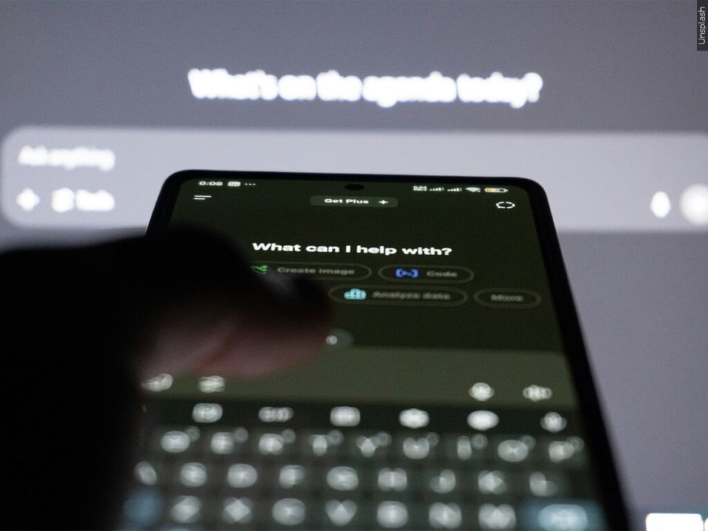 AI pulled up on a cellphone