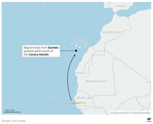 Dozens Missing, 5 Dead After Migrant Boat Is Found Drifting Near Spain’s Canary Islands