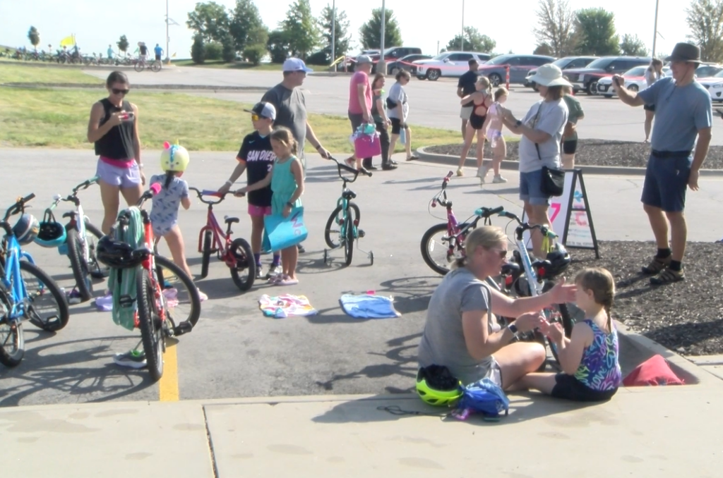 Participants during YMCA's Youth Triathlon
