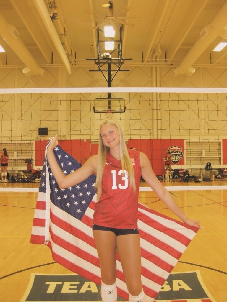 Milford's Shayla Rautenberg at Team USA practice