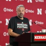 Nebraska head coach Matt Rhule speaks with the media before hosting No. 7 Indiana on Oct. 10.