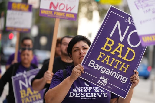 California State Workers Begin 1 Day Strike Over Return To Office Mandate, Pay And Healthcare