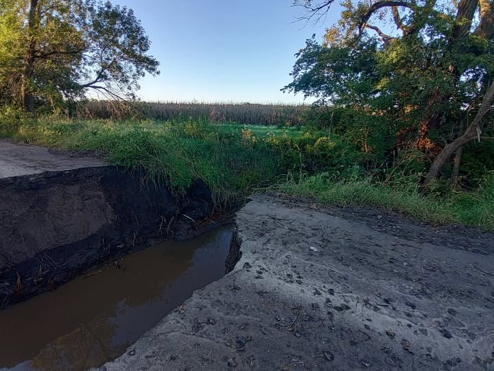 Seward County extreme damaged road