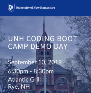 UNH Coding Boot Camp Demo Day @ Atlantic Grill | Rye | New Hampshire | United States