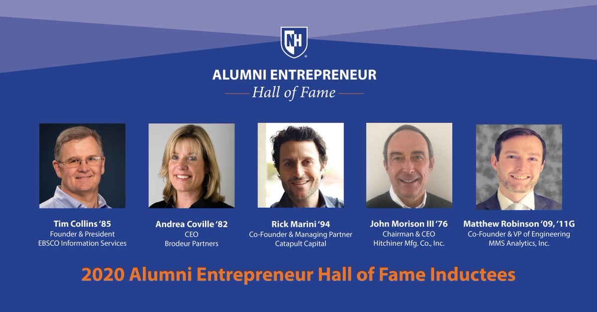 UNH announces new Alumni Entrepreneur Hall of Fame inductees - Vimarsana News