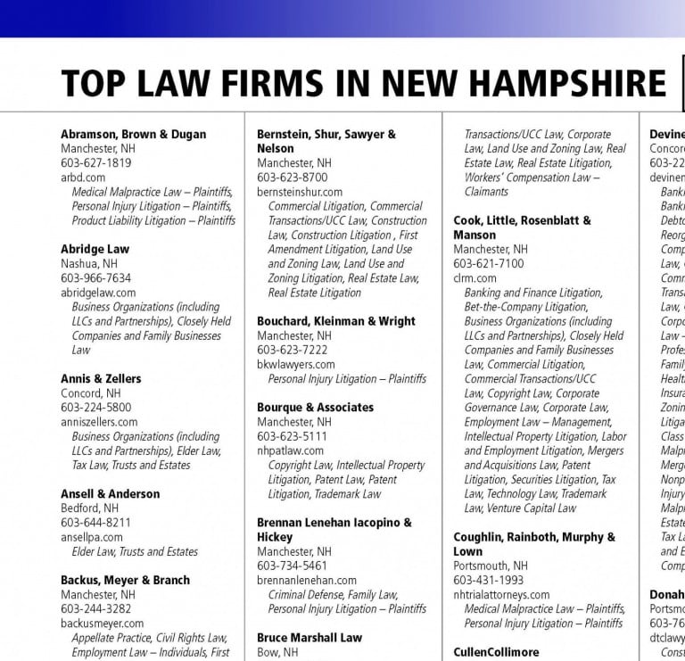 List of Top Law Firms