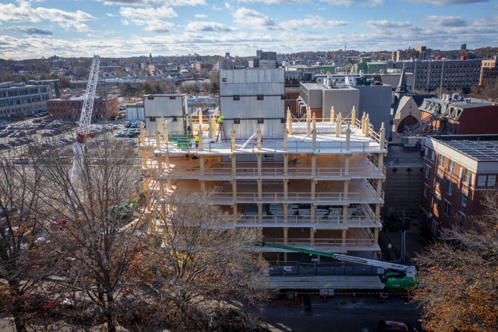 Clt Used In Constructino Of 11 E Lenox St Project In Boston Photo Kure Creativeho Structural Engineering