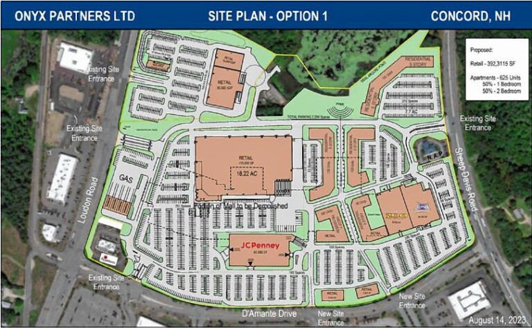 Steeplegate Mall, Regal Cinema under new housing proposal - NH