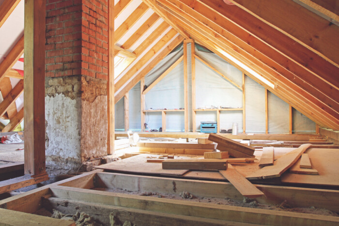 House Attic Under Construction