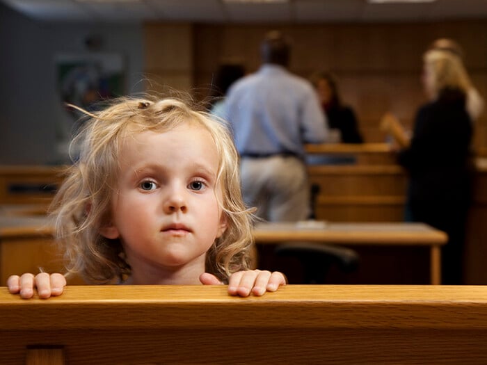 Girl Peeking Over Court Bench Hi Res 1