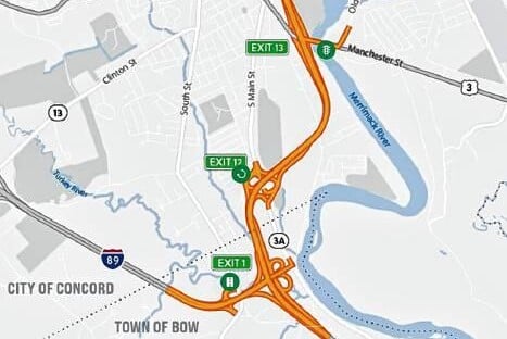 Bow Concord Interstate Project Map