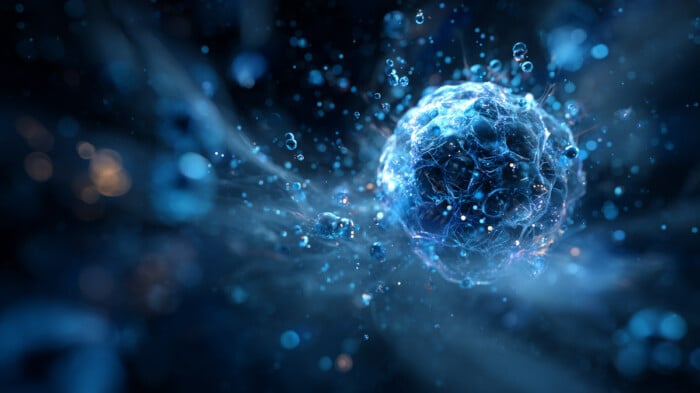 Abstract Science Cell Scientific Medical Research Background. Bl