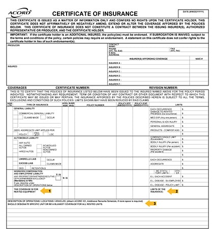 insurance certificate certificates understanding nh significant contractor causes imagine damage property