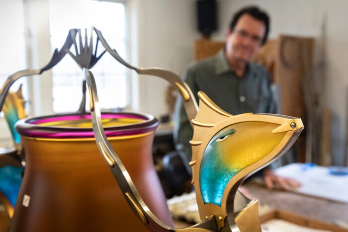 Circus Vase "aquamotion" In Production At Dailey Studio