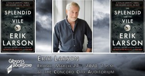 Historian Erik Larson @ Concord City Auditorium | Concord | New Hampshire | United States