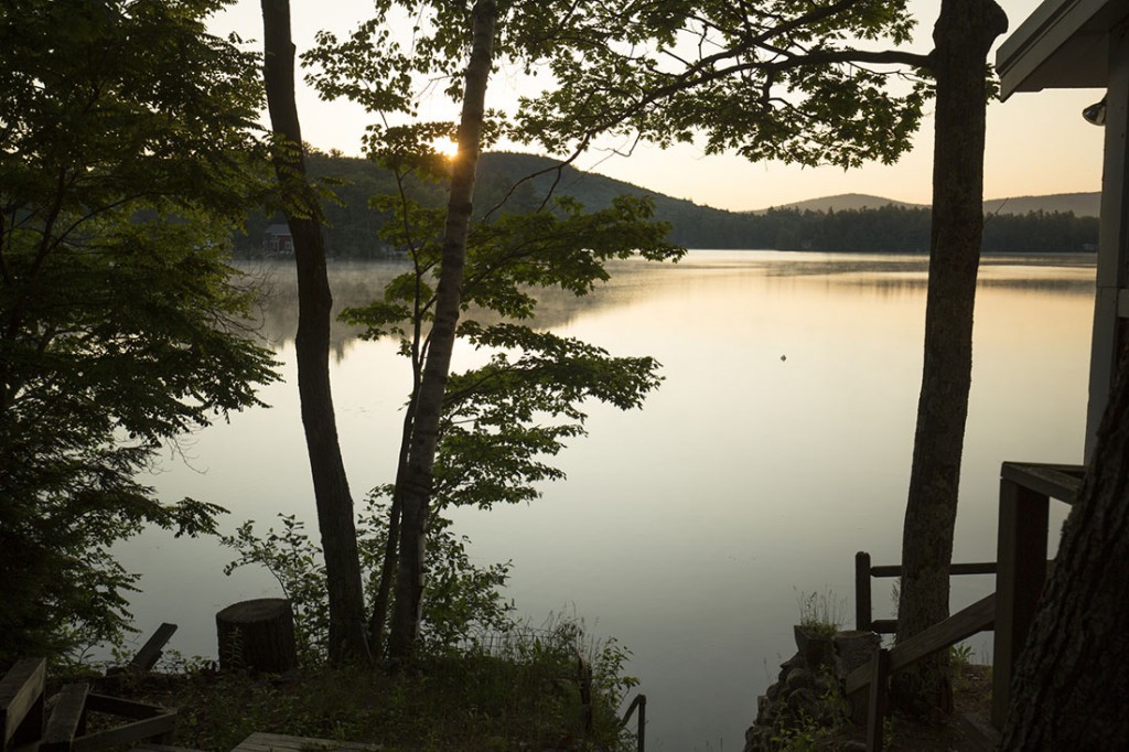 Sunrise On Mountain View Lake, Sunapee, New Hampshire.