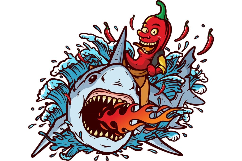 New England Hot Sauce Fest Shark With Pepper 1