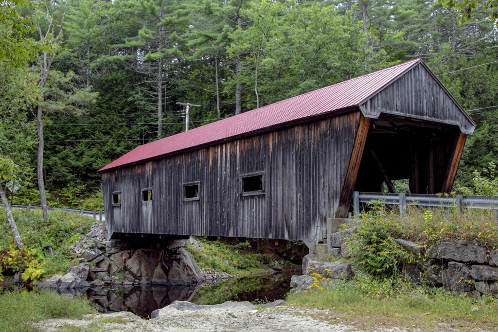 Usa, New Hampshire, Warner, Dalton Covered Bridge, Rail Trail,