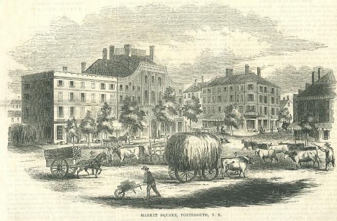 Market Square In 1853 Portsmouth Nh