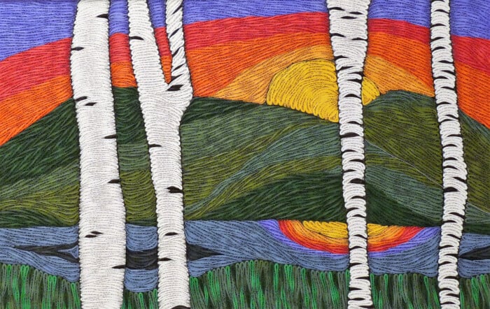 Birches At Sunset 2