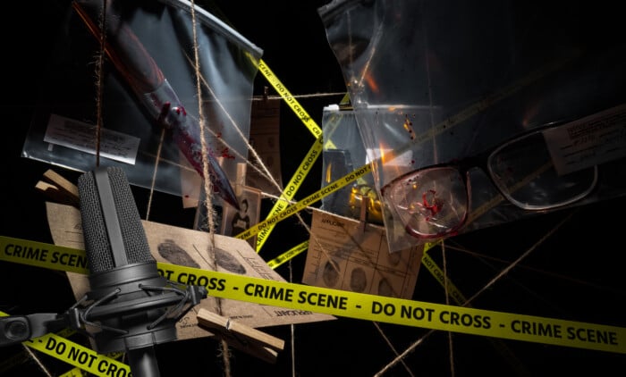 Crime Scene Investigation Evidence Set Collected On Murder Hangi