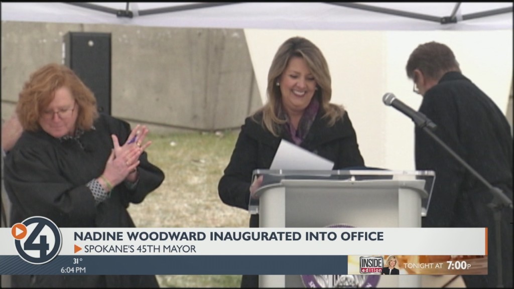 Nadine Woodward is offically sworn in as Spokane's new mayor