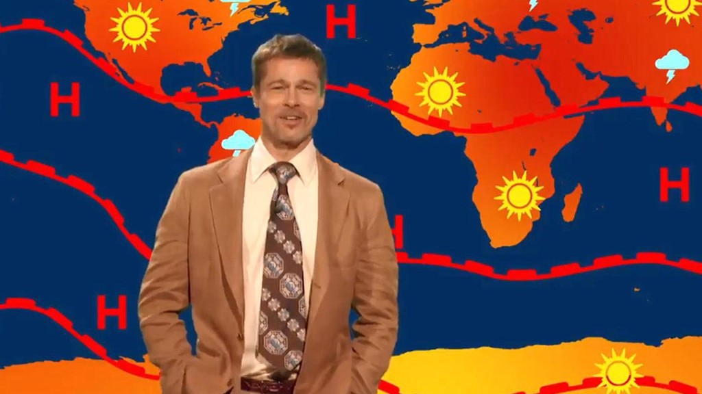 Brad Pitt returns as hilariously depressing weatherman
