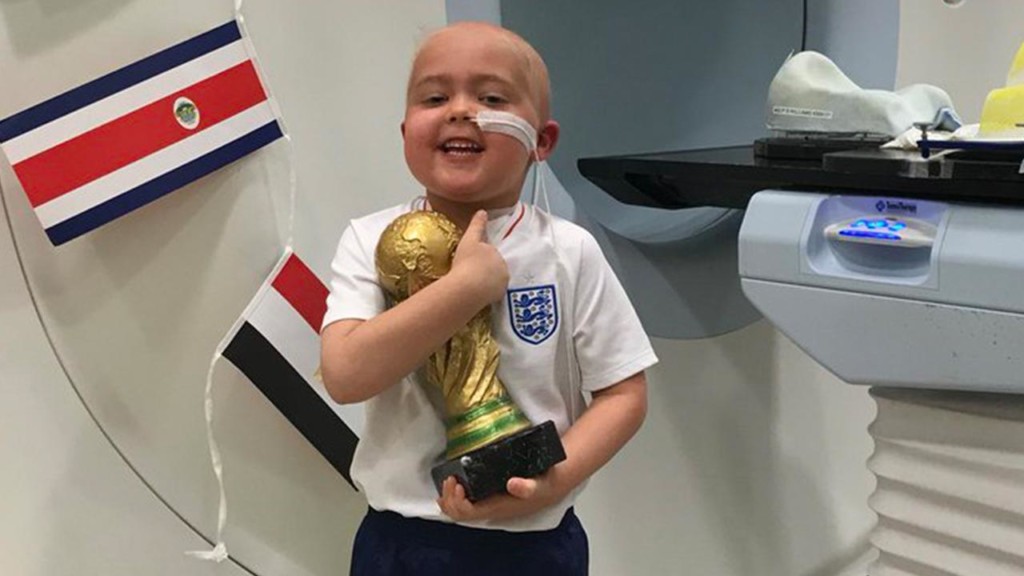 5-year-old with brain cancer awarded a special World Cup trophy for bravery