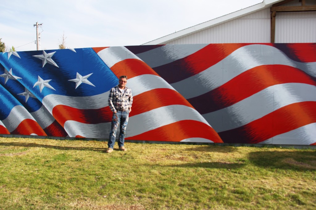 The story behind the new flag mural in Post Falls