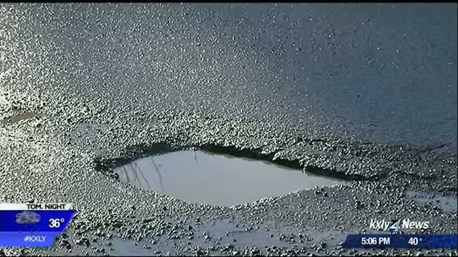 Big potholes damaging cars across Spokane County