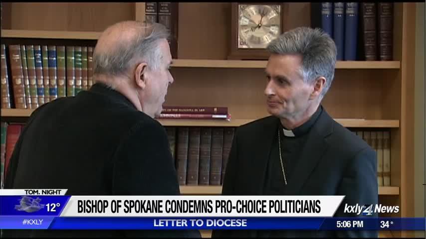 Bishop of Spokane says pro-choice politicians should not be allowed to receive communion