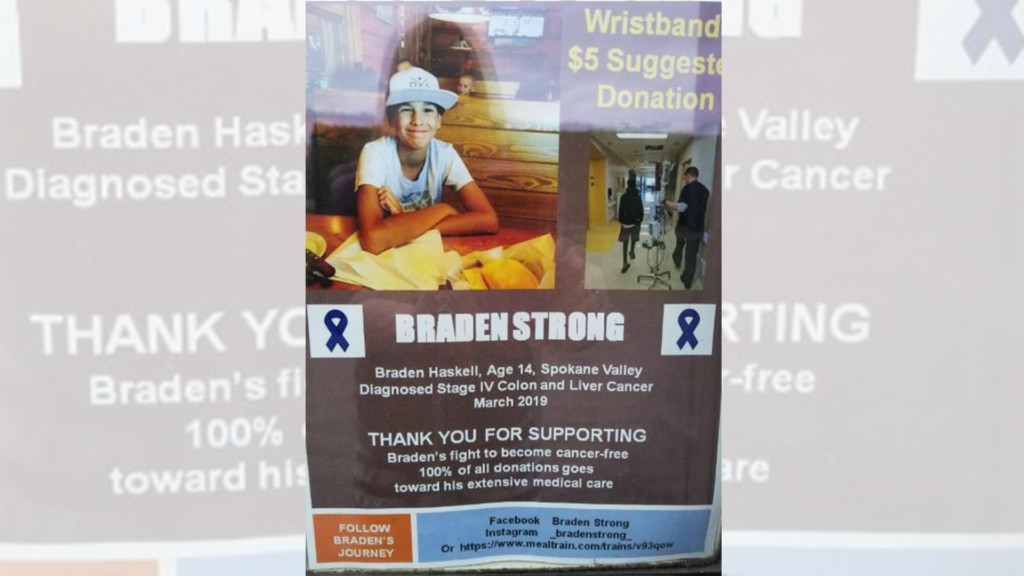 Community rallies to help Spokane Valley 14-year-old battling stage 4 cancer