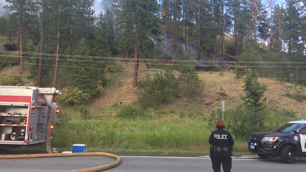 Fire crews responding to fire near Coeur d’Alene, north of freeway