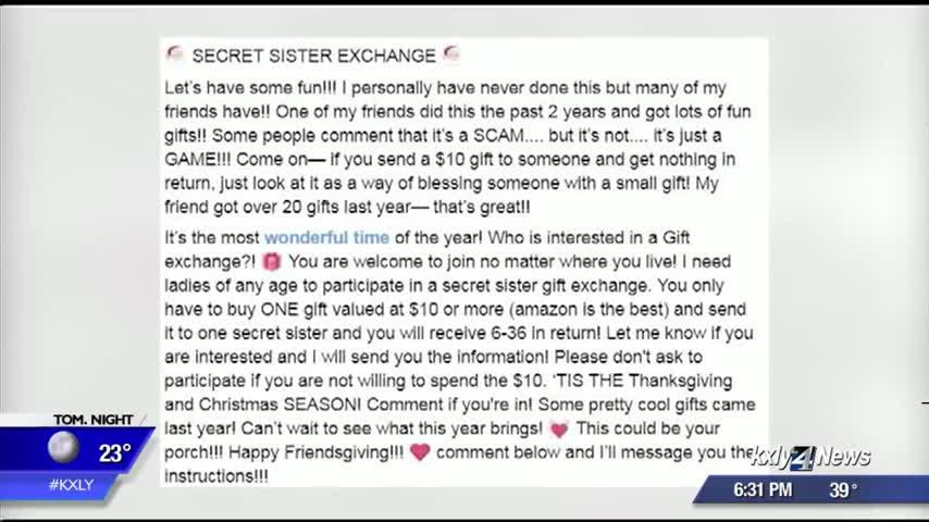 Don’t fall for the ‘Secret Sisters’ gift exchange scam