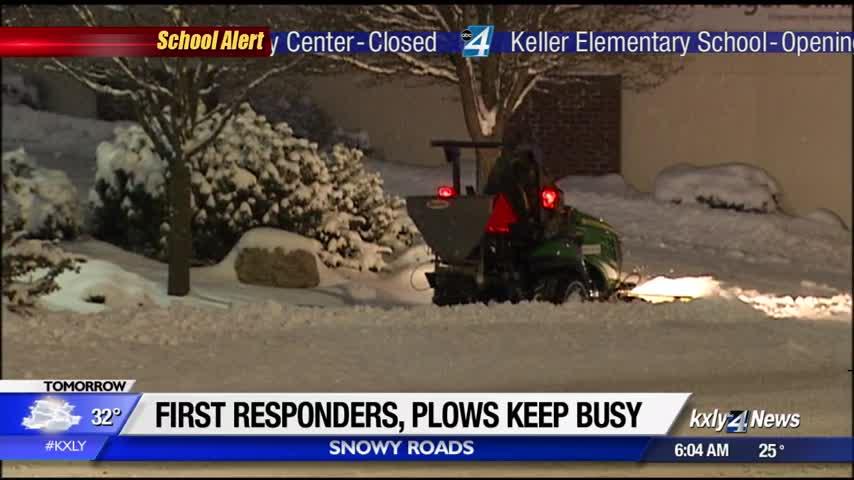 First responders, plow crews working around the clock during winter storm