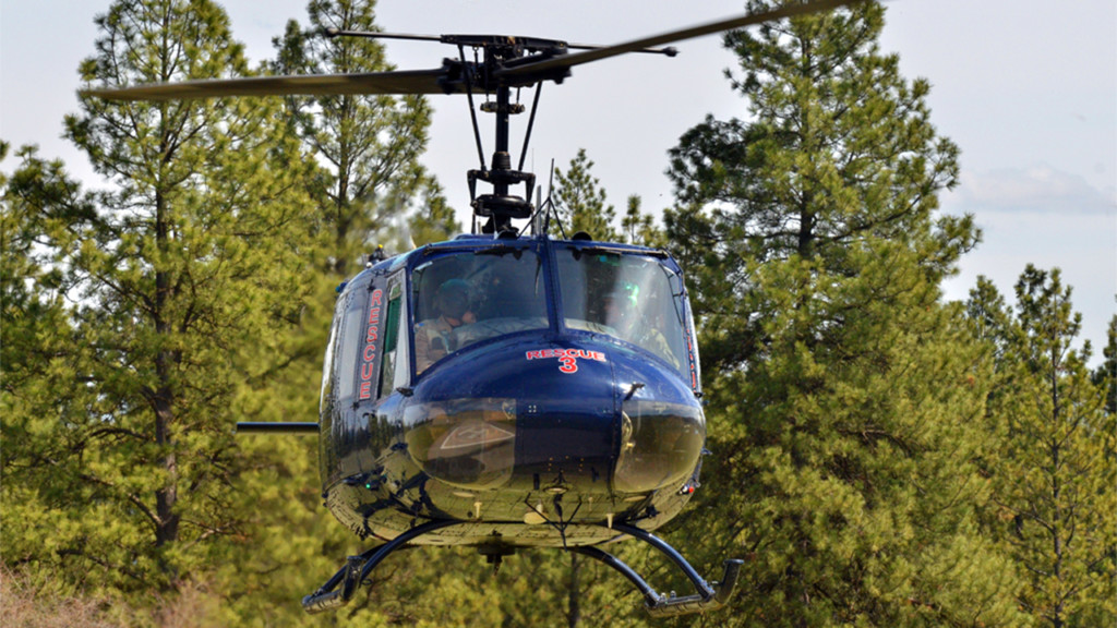 Man crashes his bike outdoors, airlifted to safety by Spokane Air Rescue crew
