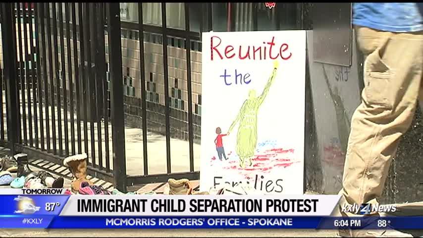 Immigrant child separation protest hits Spokane