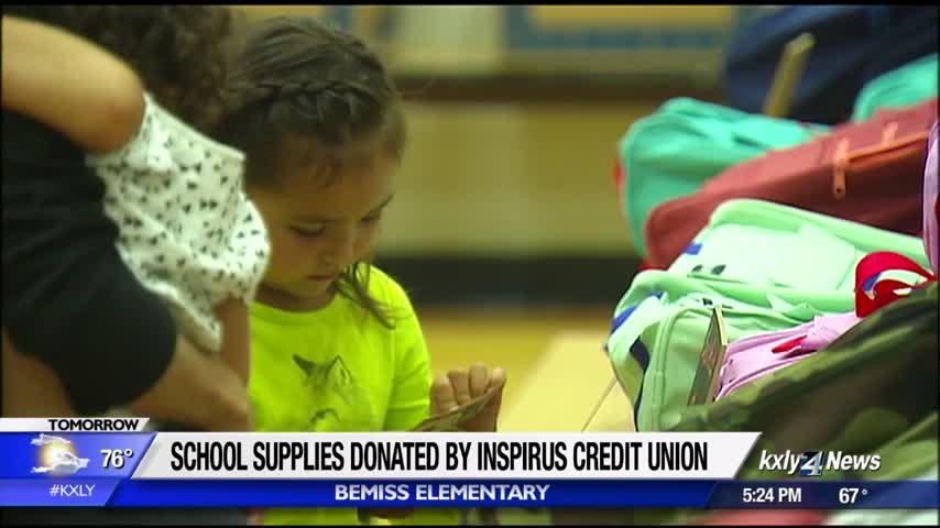 Inspirus Credit Union donates school supplies to local elementary students