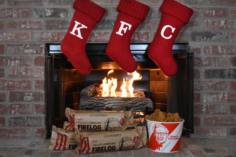 KFC sells out of fried chicken scented fire logs