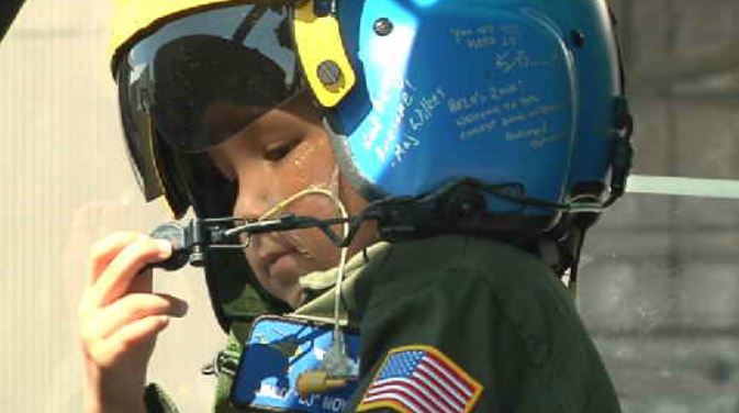 Four-year-old battling leukemia fulfills dream at Fairchild AFB