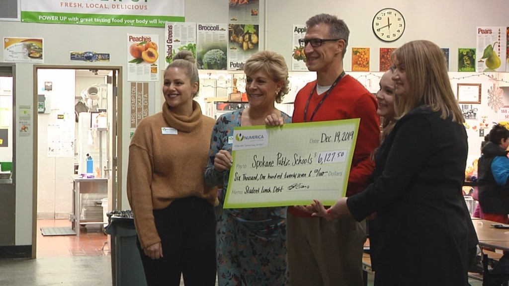 Numerica Credit Union donates $25K to cover lunch debt at local schools