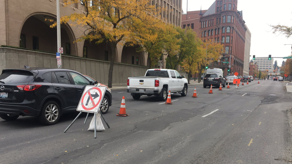 Expect delays on Monroe St. in downtown Spokane