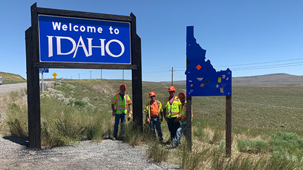 Alternative ‘Welcome to Idaho’ sign built after years of removing stickers