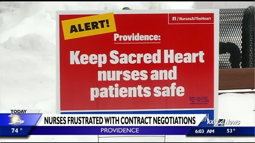 Sacred Heart nurses take to the picket lines