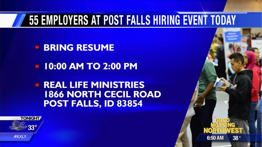 1,500 jobs up for grabs in Post Falls today
