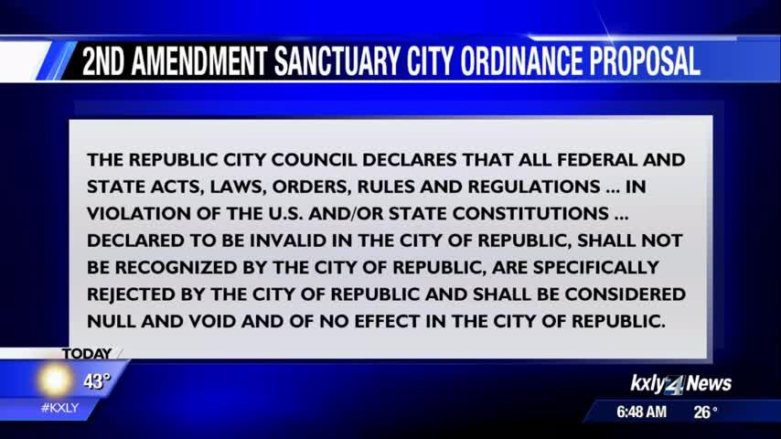 Republic police chief’s 2nd Amendment Sanctuary City proposal to be introduced tonight